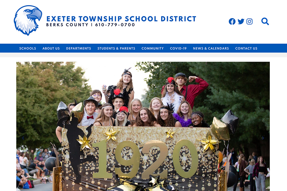 photo of exeter website