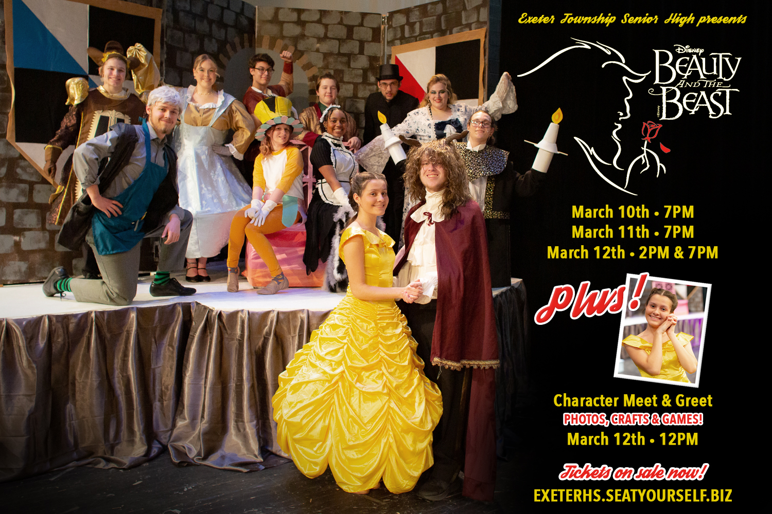 exeter beauty and the beast cast and flyer