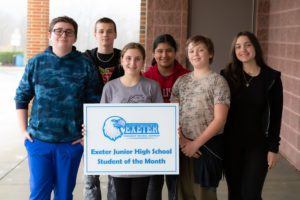 september and october junior high students of the month