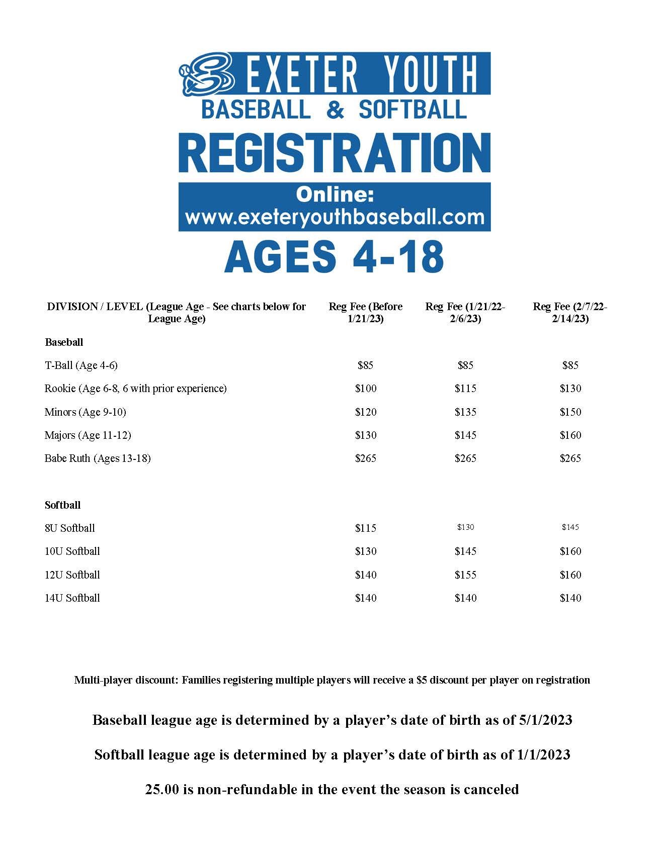 baseball registration flyer